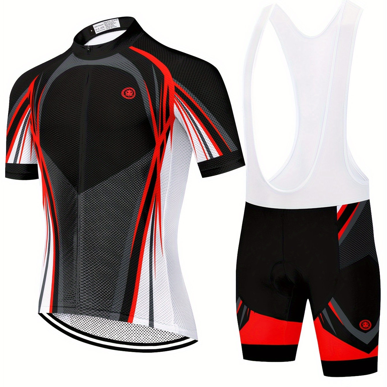 

Men's Outdoor Cycling Suit, Casual Quick Drying Short Sleeve Cycling Jersey + Cycling Bib Shorts With 20d Cushion Matching Set For Cycling