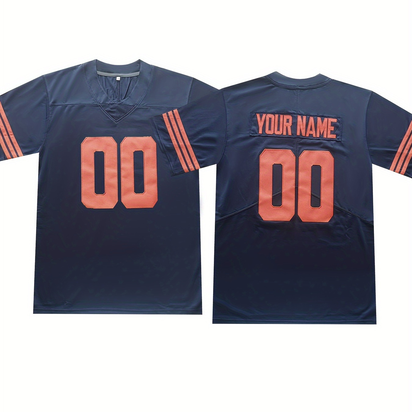 

Customizable Jersey - Personalized & , Embroidered Polyester, V- , S-3xl For &