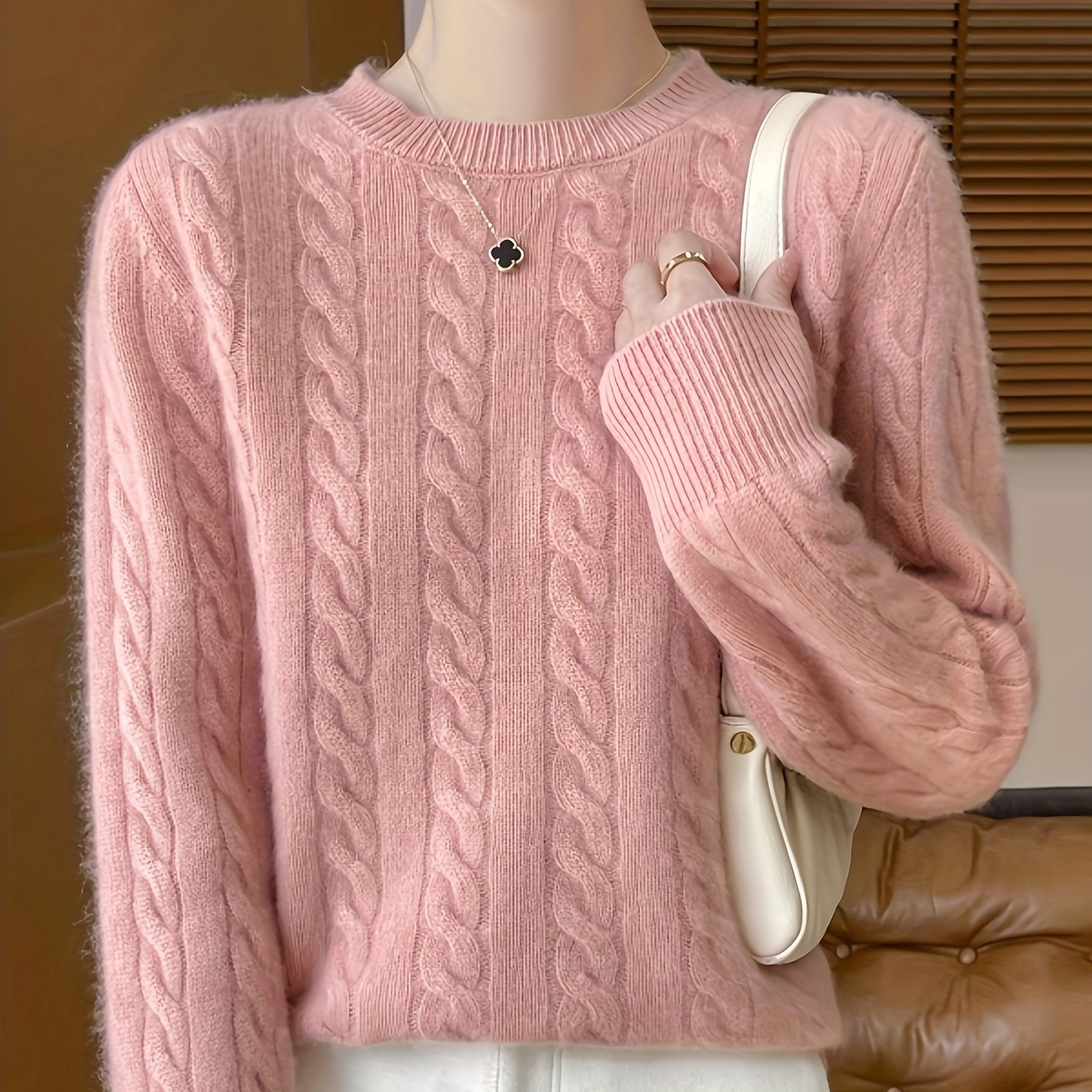 

New And Knitted Sweater For , Twisted , Fit, Long , Bottoming, Top