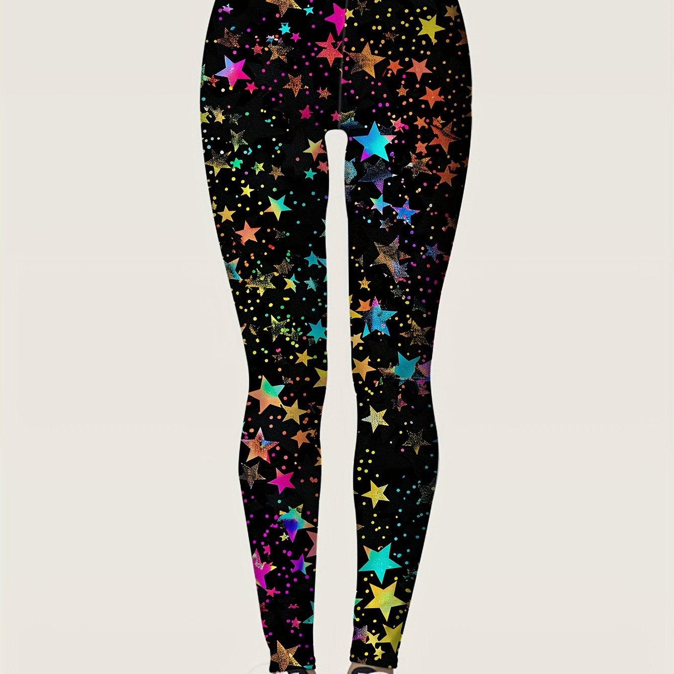 

Women's Leggings - Casual Polyester Knit Fabric With Stretch, Ombre Design, Spring/summer/fall