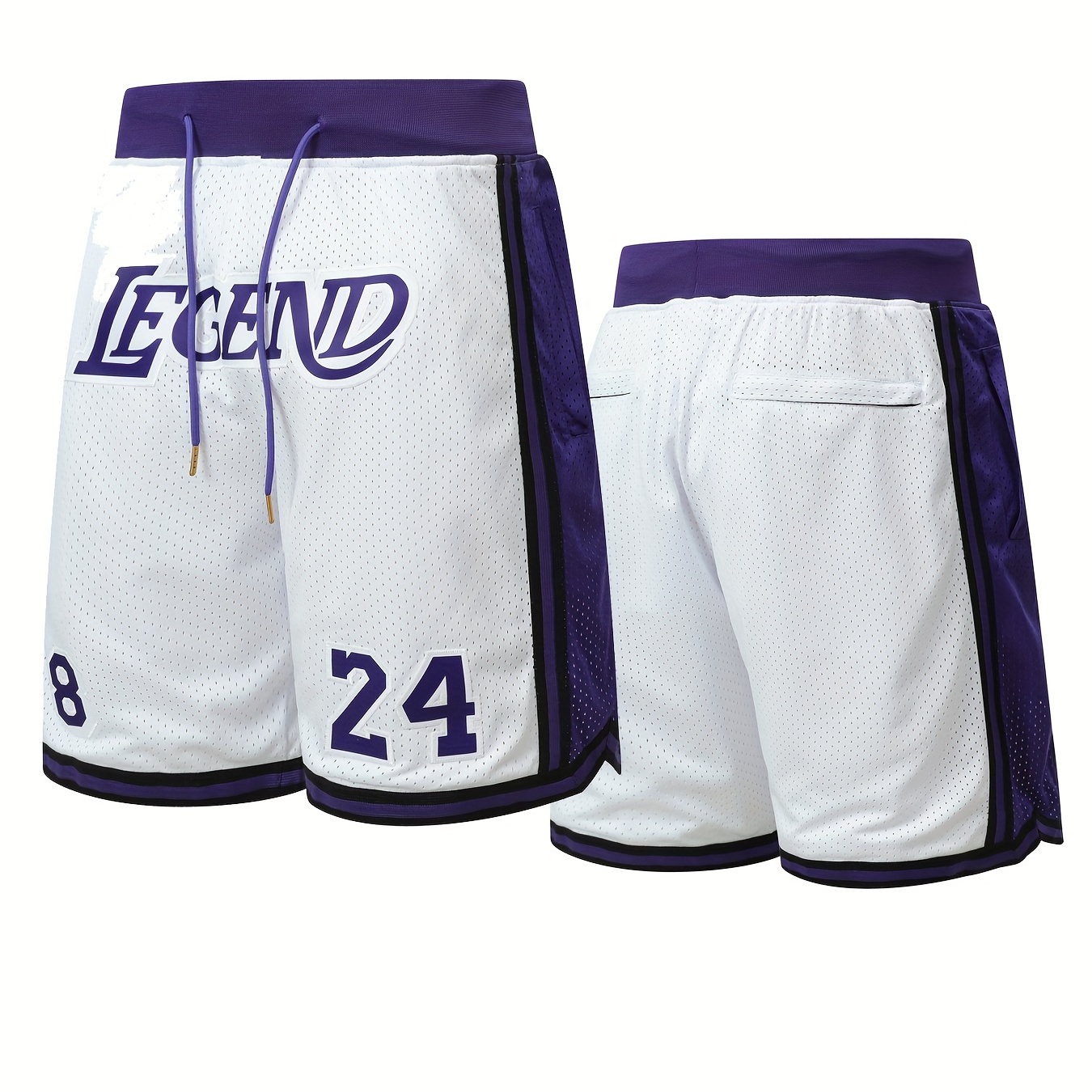 

Men's Embroidered Basketball Shorts, Active Slightly Stretch Breathable Mesh Drawstring Shorts For Workout Outdoor, Men's Clothing For Summer Size S-xxxl