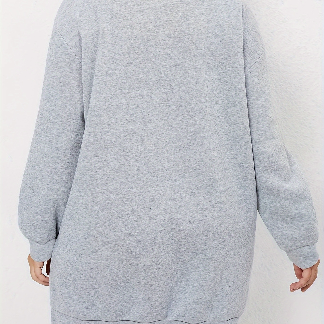 

Plus Size Pullover Sweatshirt, Long V Drop Shoulder Sweatshirt For Fall & , 's Plus Size Clothing