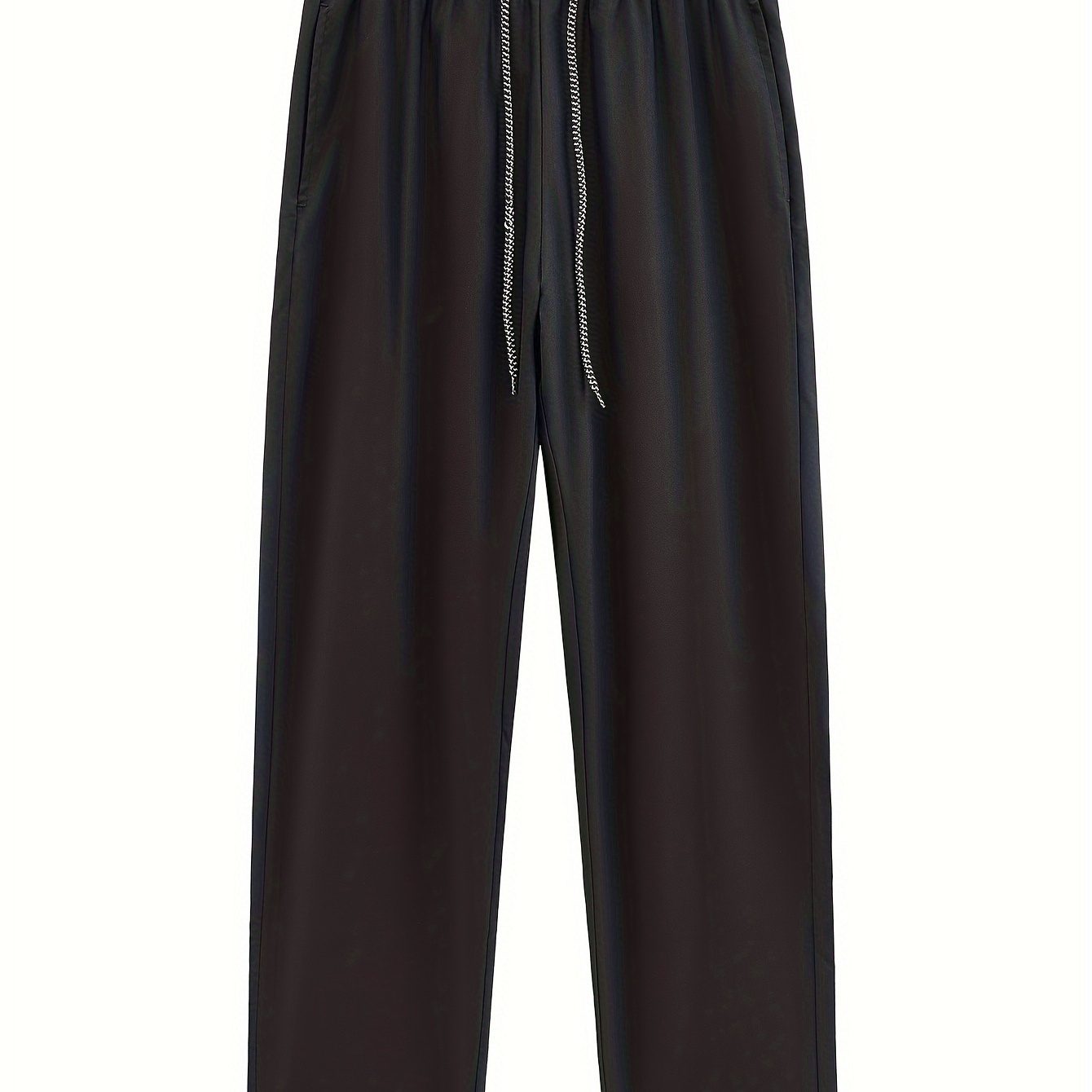 Side Color Stripe, Men's Drawstring Pocket Sweatpants, Casual Comfy