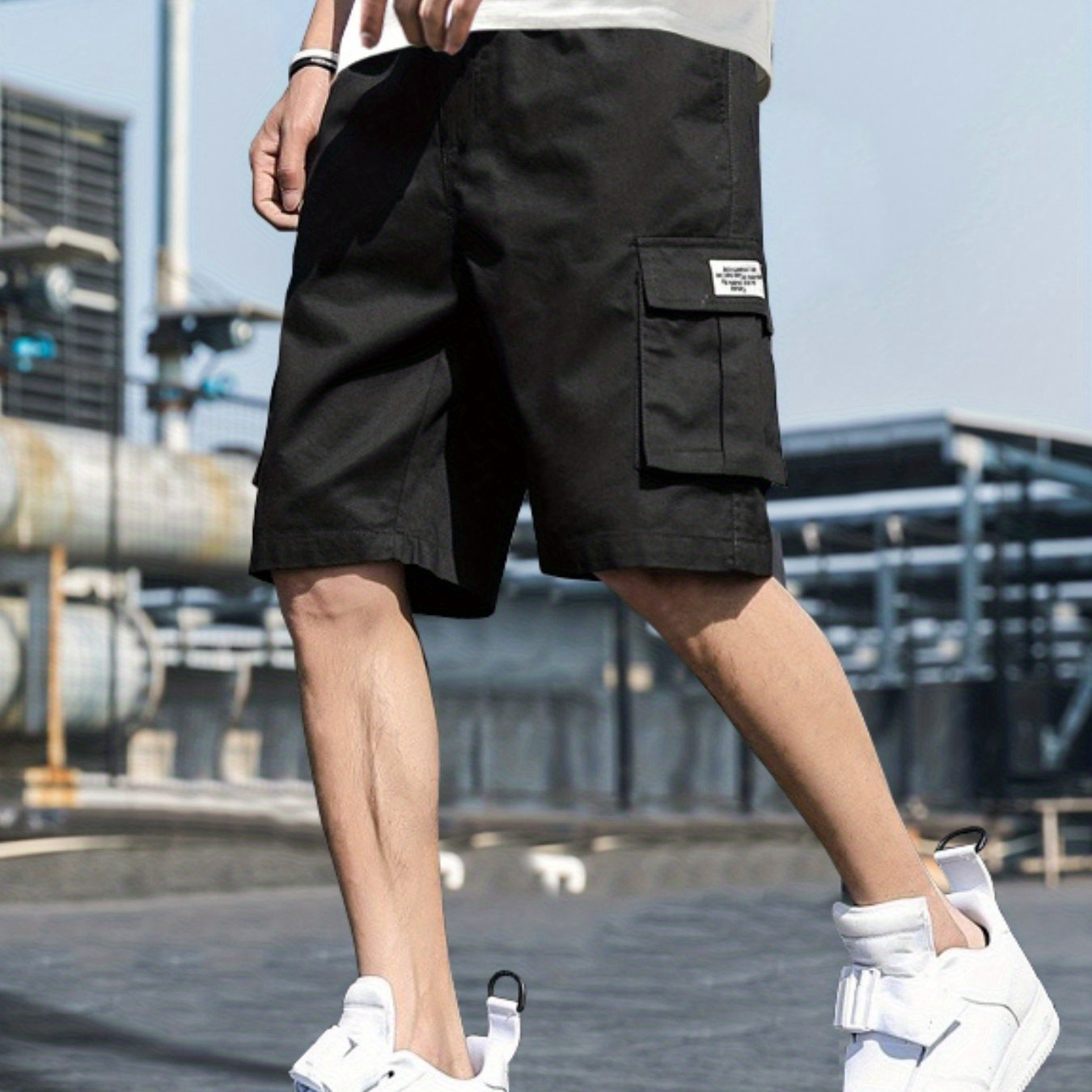 

Short Cargo Uni Avec Poche À Rabat Pour Hommes Pour Le Printemps Et L'été