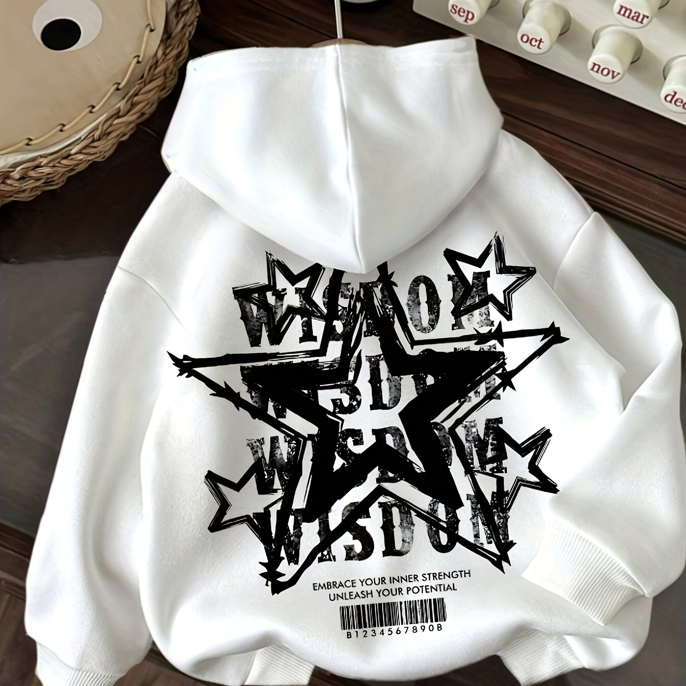 

Women's Casual Graphic Hoodie With Drawstring - Cozy Polyester, Design, Fall & Winter, Oversized Hoodie, Style, All//all