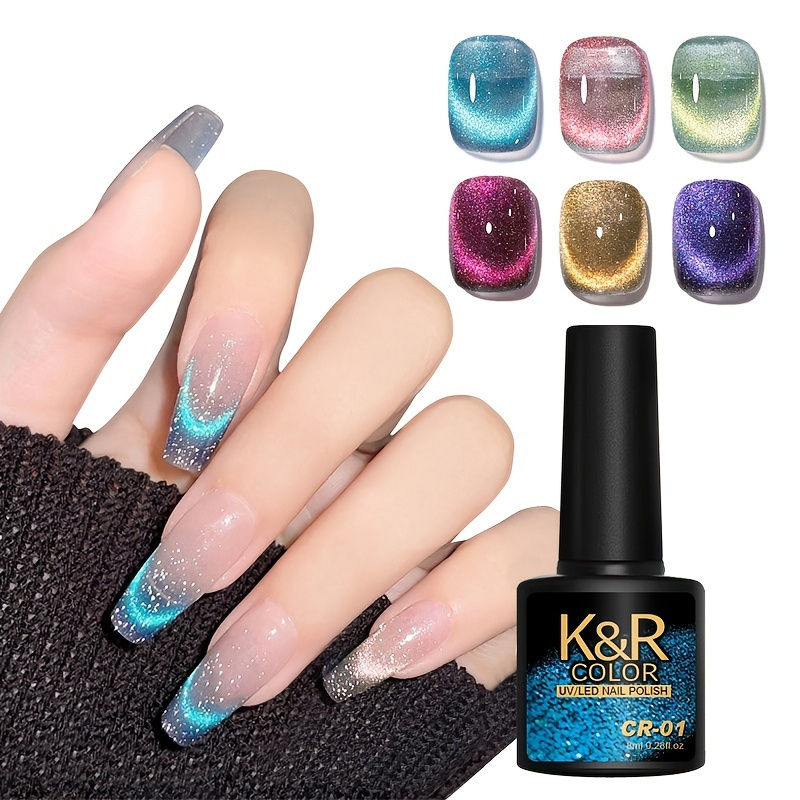 

Crystal Cat Eye Nail Gel Polish Magnetic Gel Nail Polish, For New Year Holiday, Chinese New Year Holiday And Valentine's Day