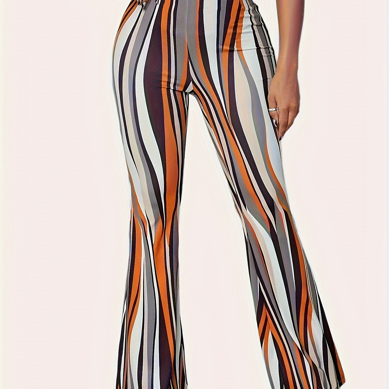 Striped bell bottom outlet leggings