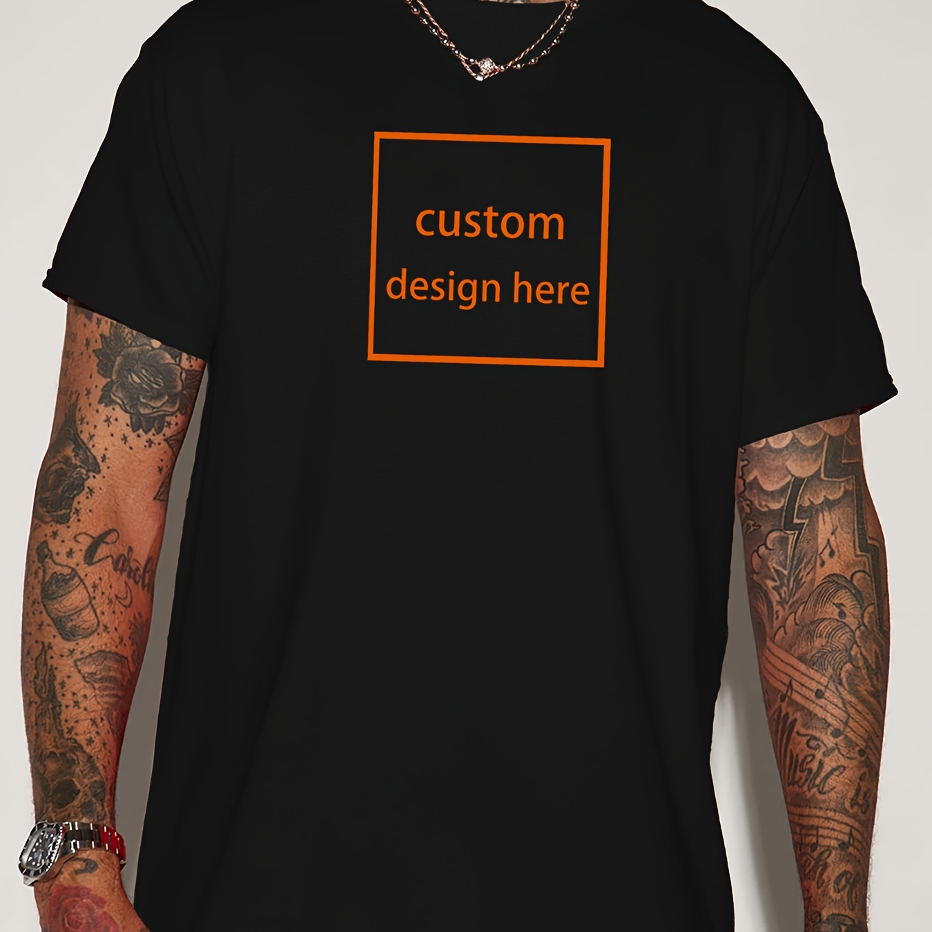 

Custom T-shirt, Personalized Tees For Men, Casual Short Sleeve Custom Printed T-shirt For Summer