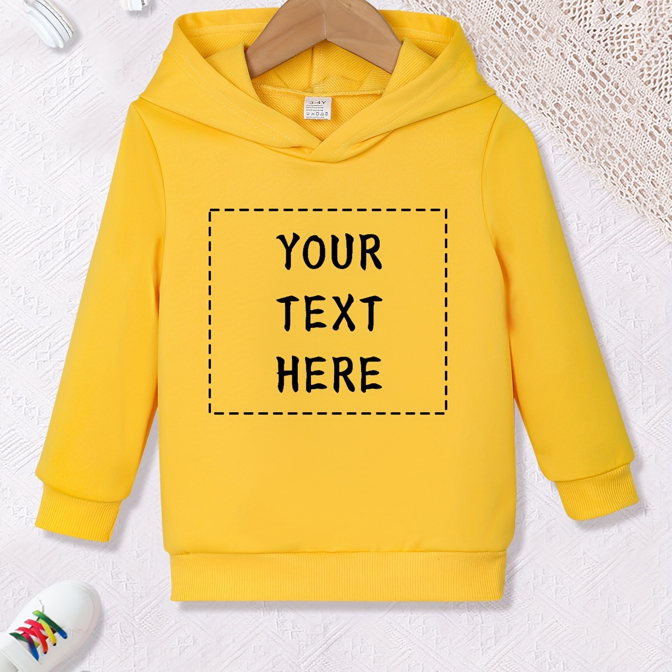 

Girls Personalized Hoodie, Versatile & Casual Long Sleeve Hooded Sweatshirt For Outdoor Activities, Custom Clothes For Girls