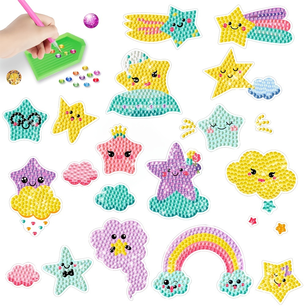 Handmade Diy Diamond Painting Stickers Easy To Paste Cartoon - Temu