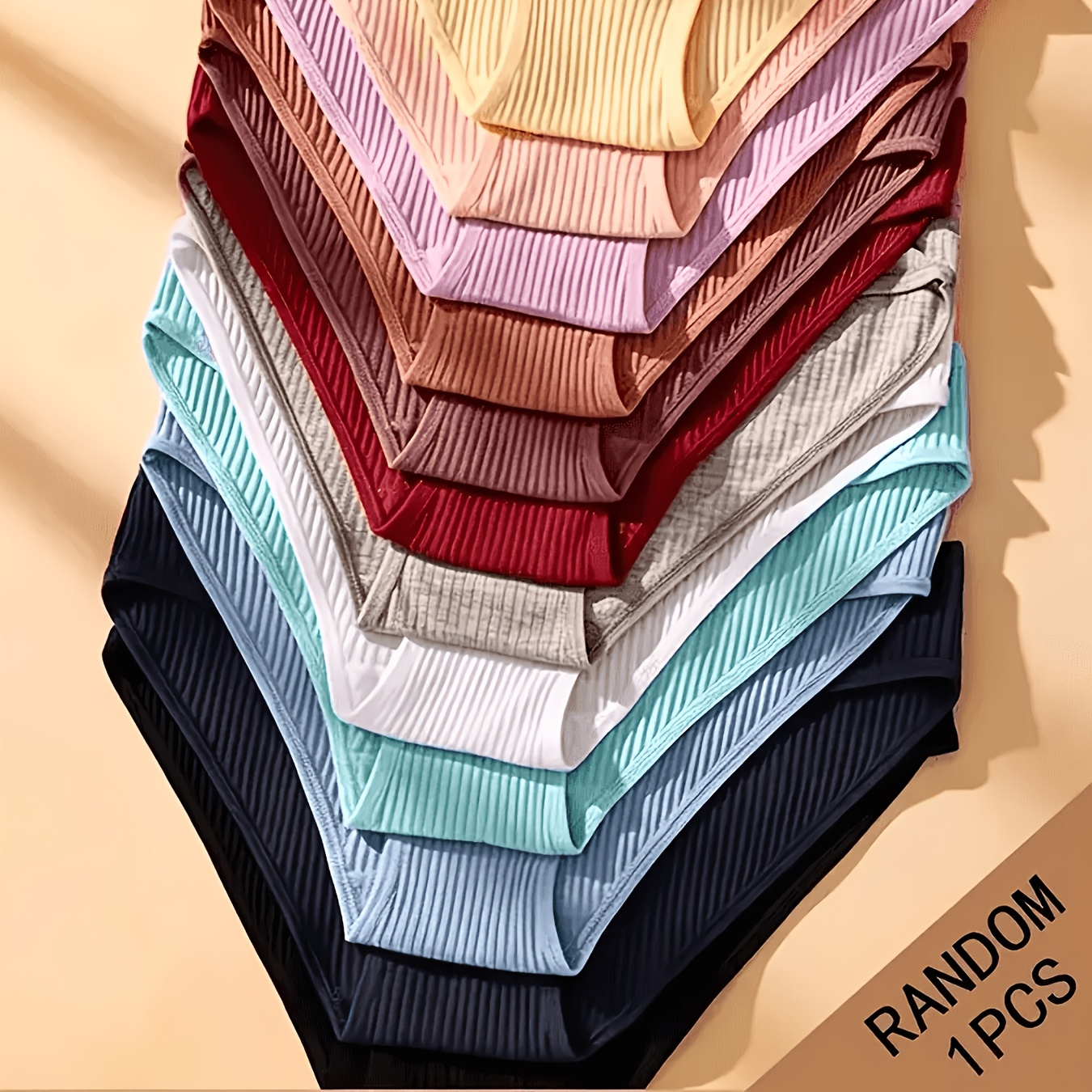 Women's Ribbed Underwear Multi-Color (1pc Random)