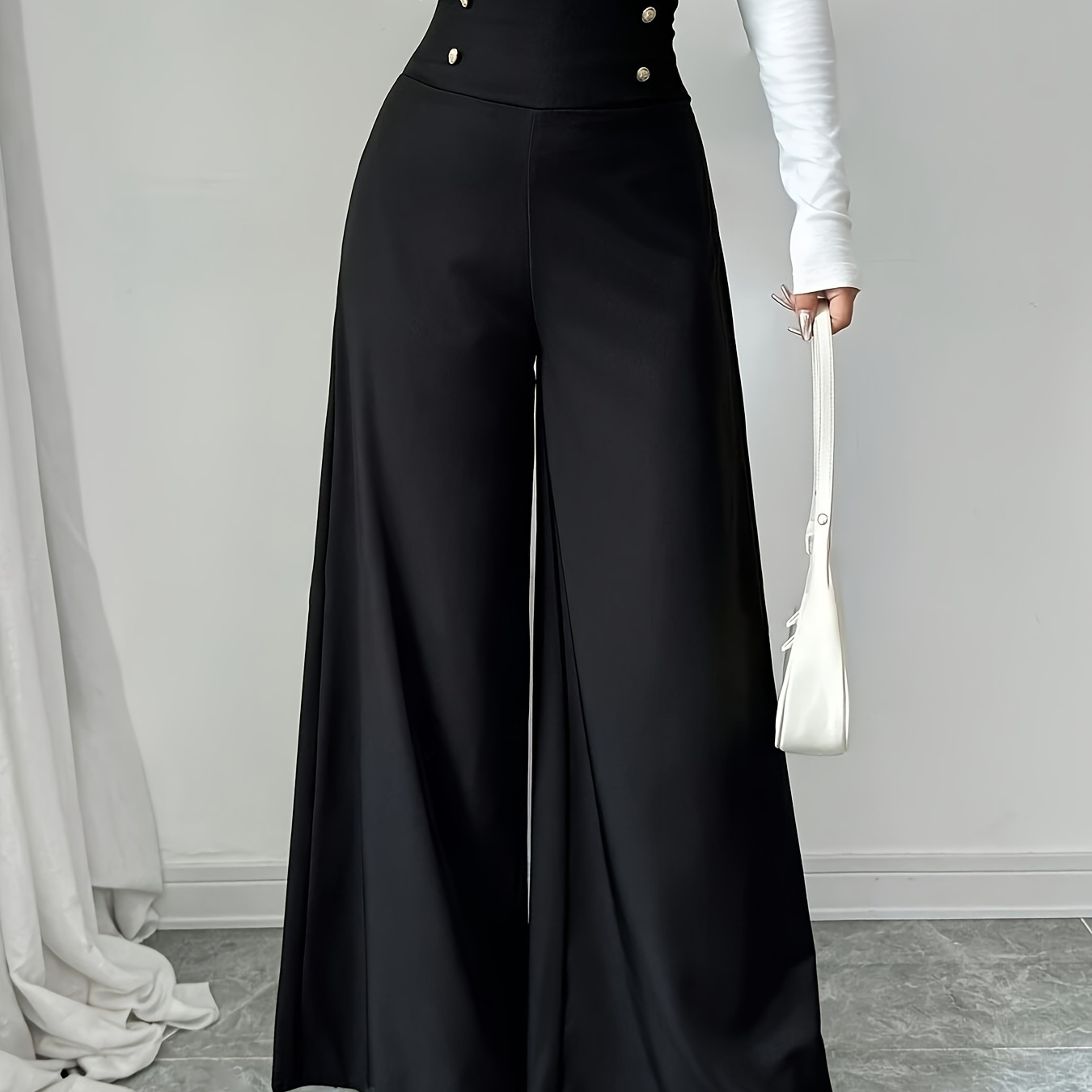 

New Fashionable High-waisted Trumpet Trousers For Women In Autumn And Winter