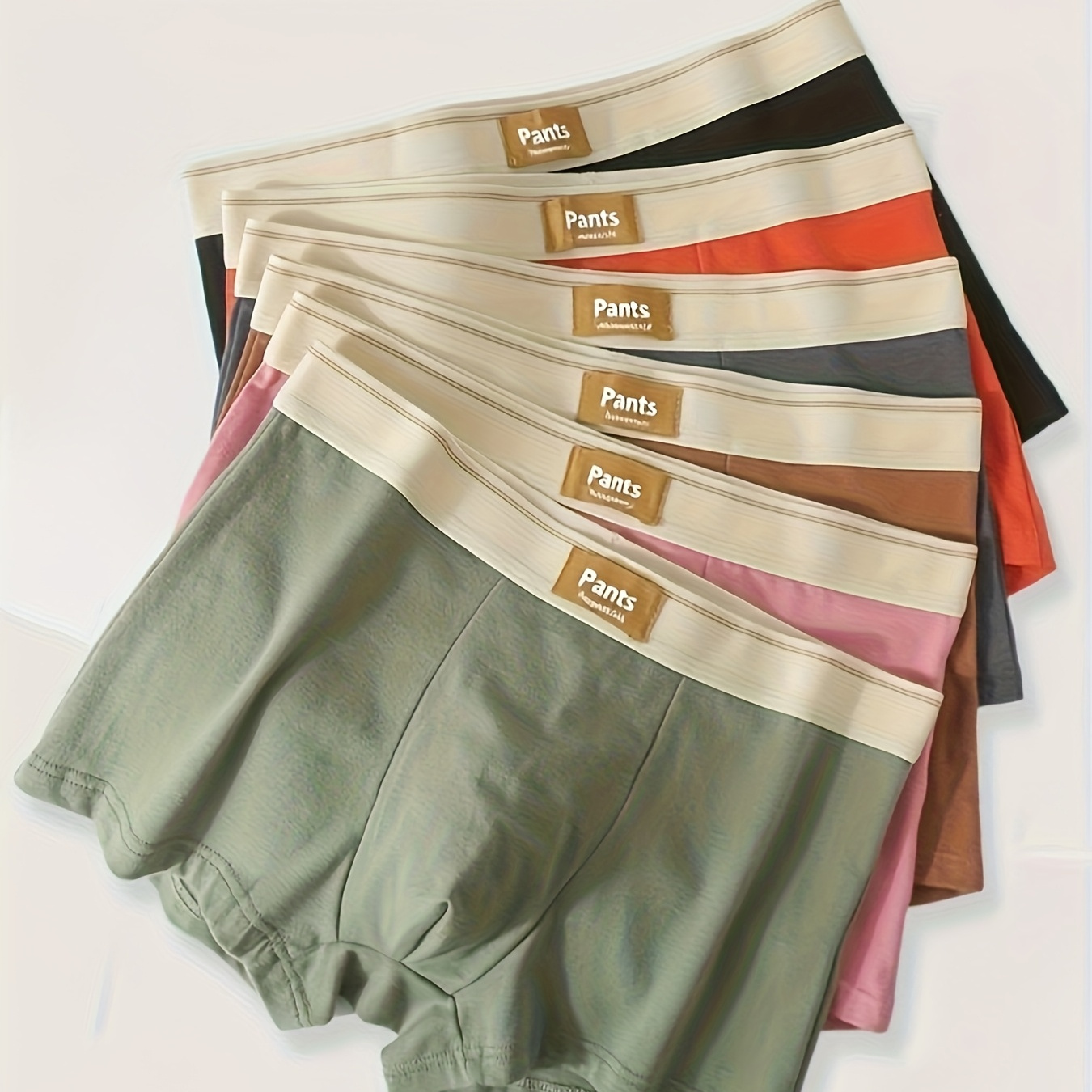 5 pzas. Calzoncillos bóxer para hombre en color aleatorio, transpirables y cómodos, 93...