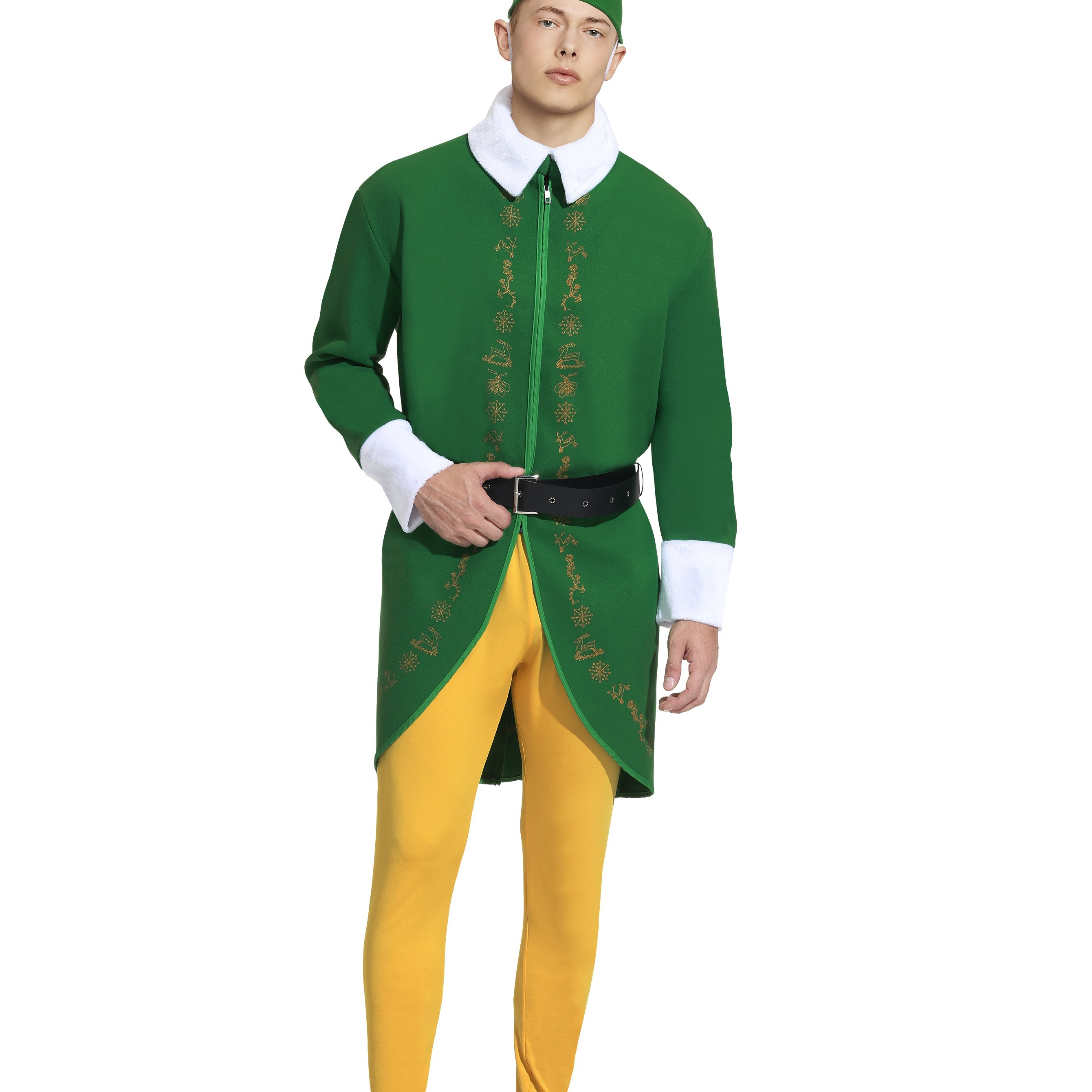 

Cute Gnome Costume Men's Christmas Party Cosplay Set Deluxe Adult Elf Costumes