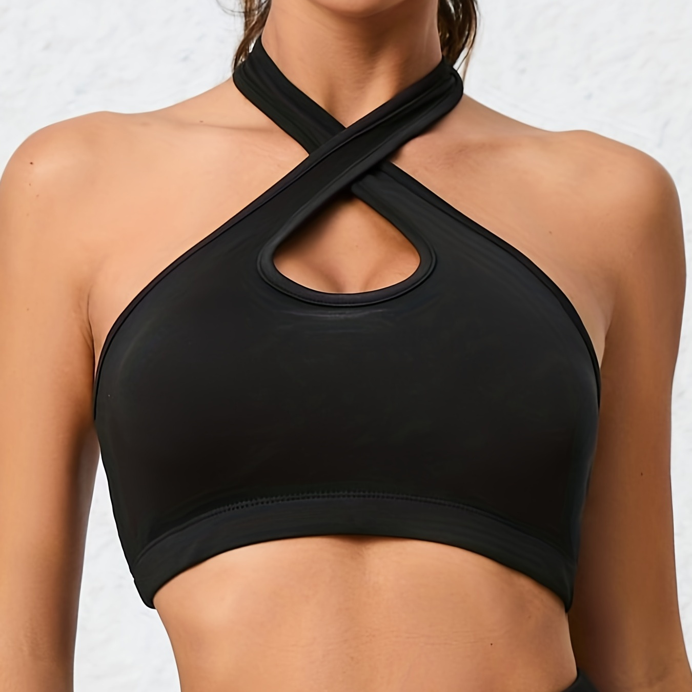 Backless Halter Neck Sports Bra