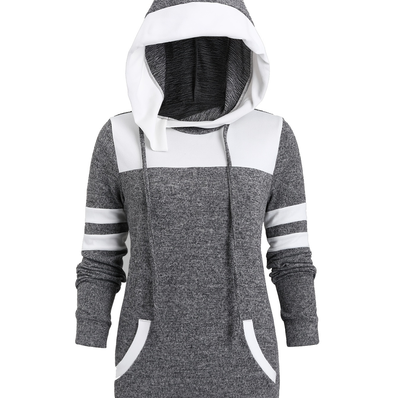 

Women's Casual Hoodie - Long Sleeve, Drawstring, Polyester-spandex , Machine Washable, Ideal For Fall & Winter