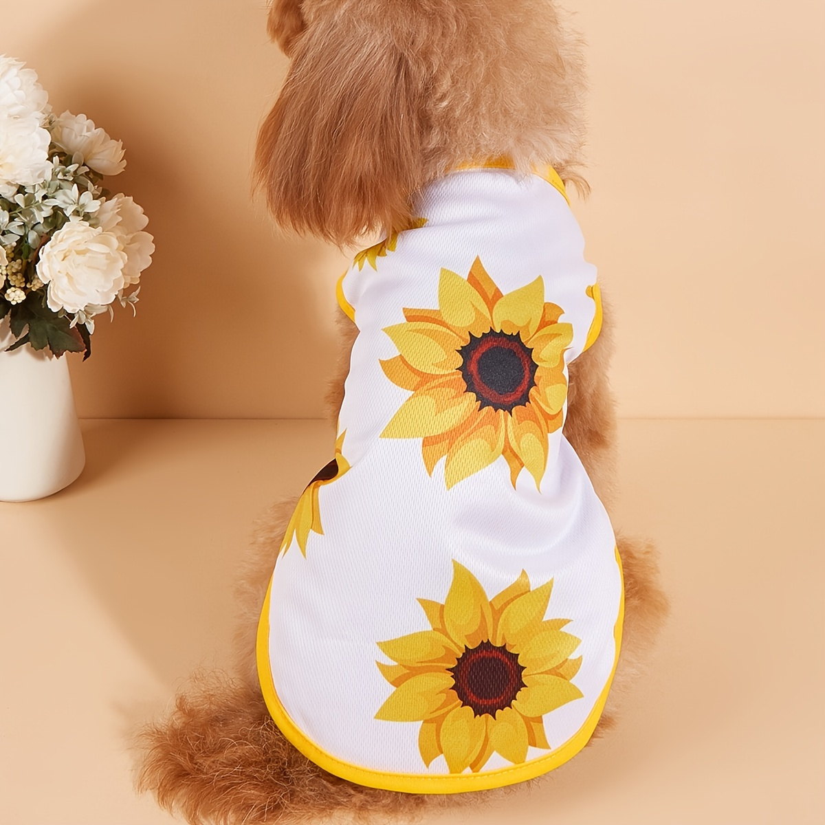 Cute Sunflower Pet Hoodie: Keep Your Dog & Cat Warm & Stylish! - Temu