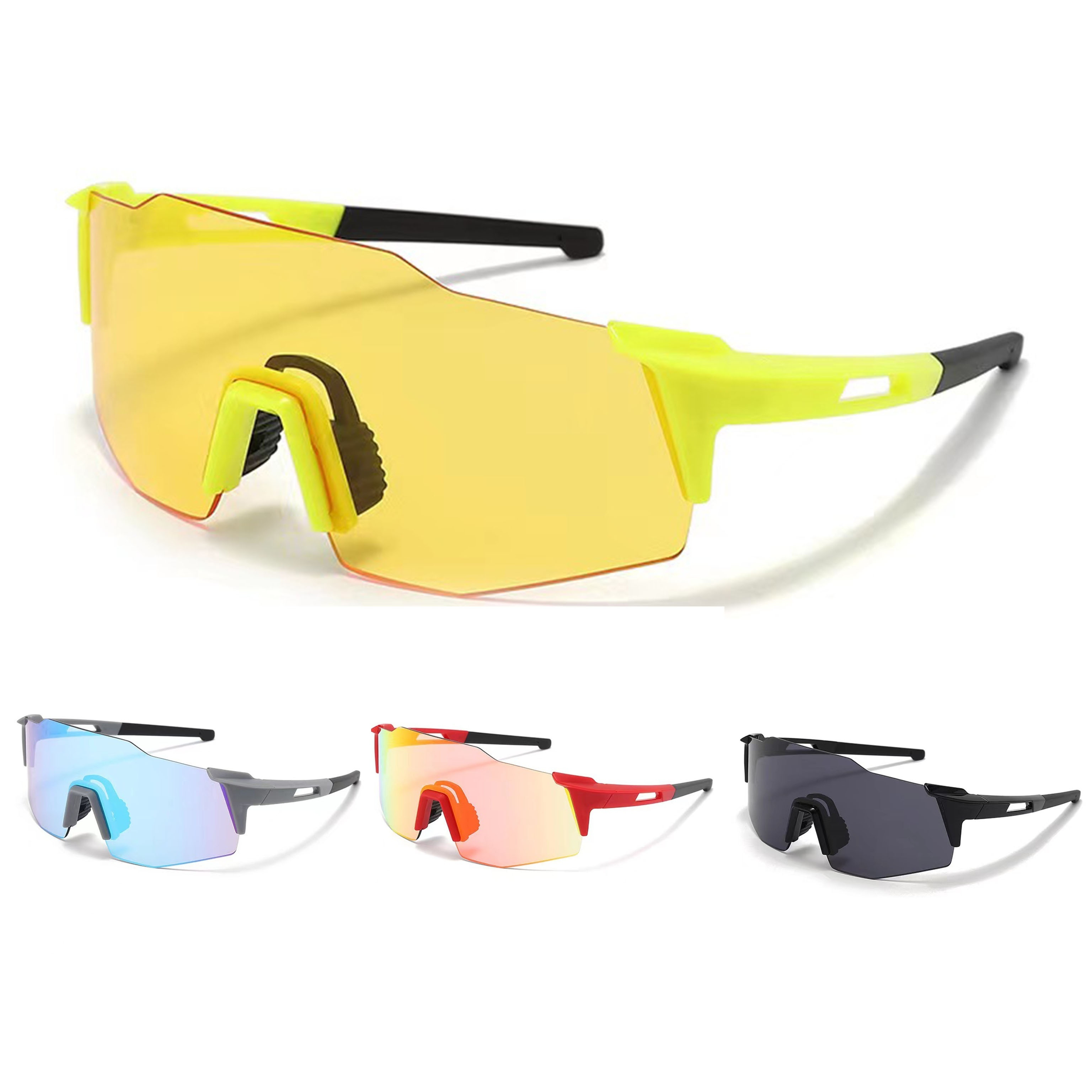 3pcs Polarized Sports Sunglasses For Men & Women, Windproof Sunglasses For Cycling, Baseball, Running, Fishing, Golf & Driving