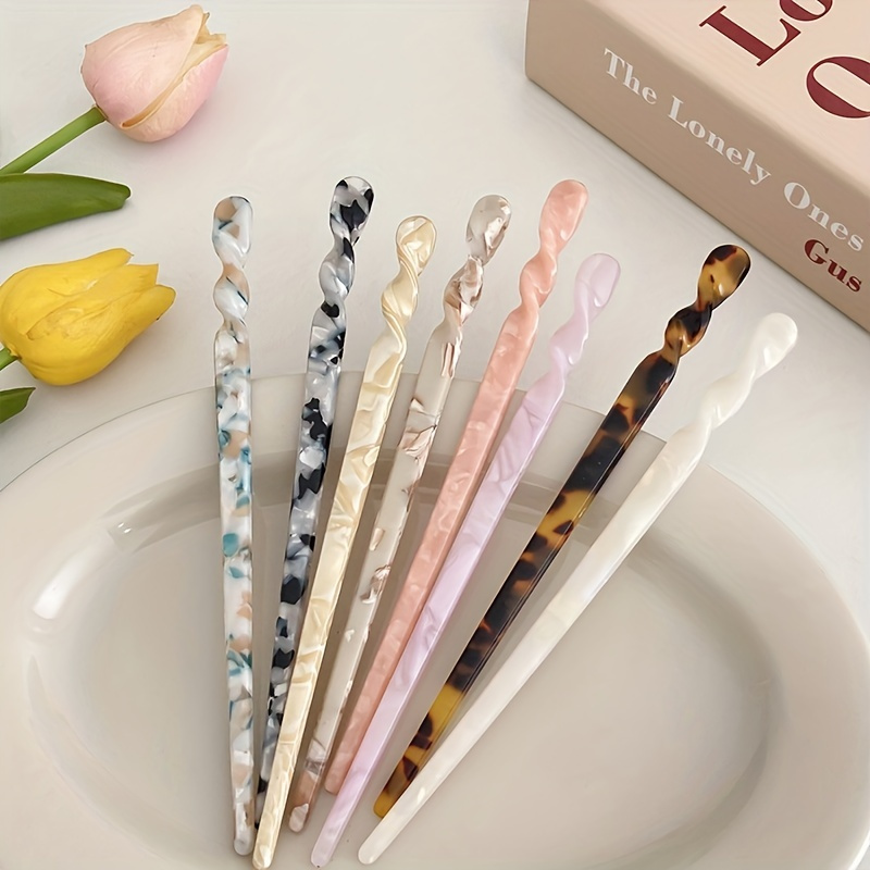 Simple And Elegant Hairpin Headdress Marble Pattern Party Headwear Vintage Hairpin Hair Accessories