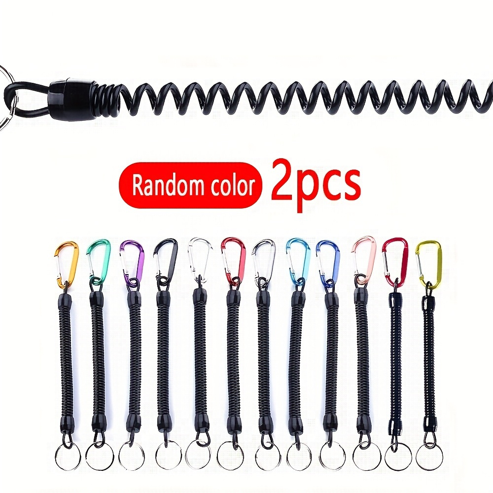 2pcs Retractable Fishing Lanyard - 21.5cm/8.46in - Carabiner & Pliers Clip  Included!