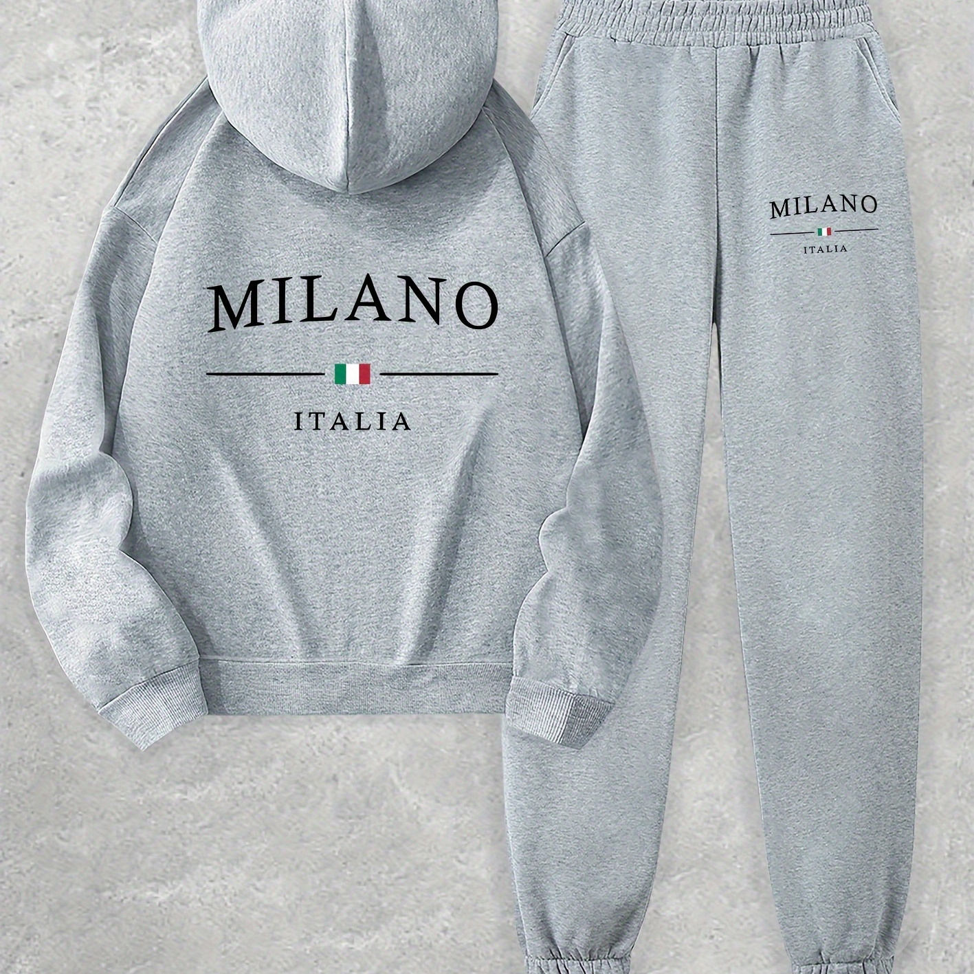 

Letter Print 2 Piece Set, Hoodie & Pants, Women's Clothing