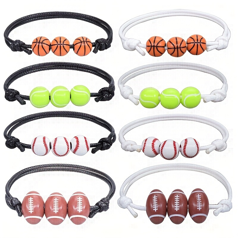 

Adjustable Sports Bracelet For Volleyball, Basketball, And Rugby - Unisex Woven Design For Active Lifestyles