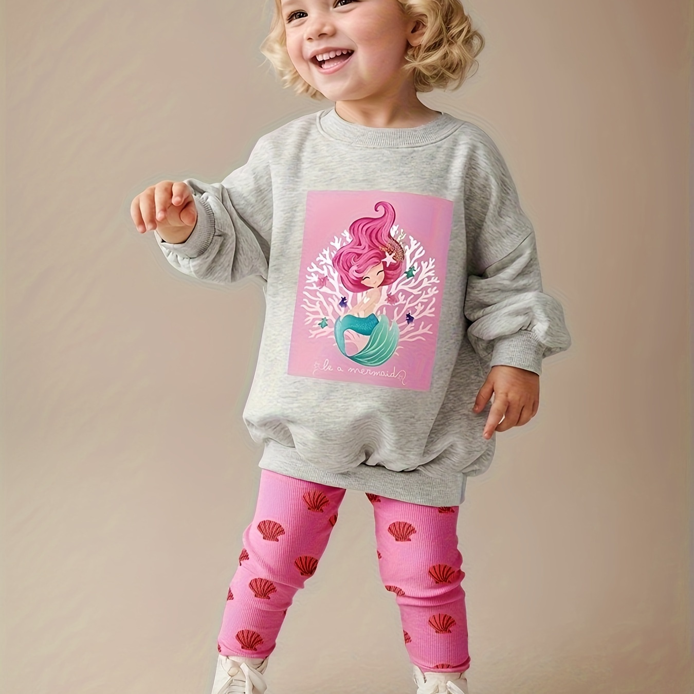 

2pcs Long-sleeve Sweatshirt Top + Pants 's Set, Walking & Fall Clothes