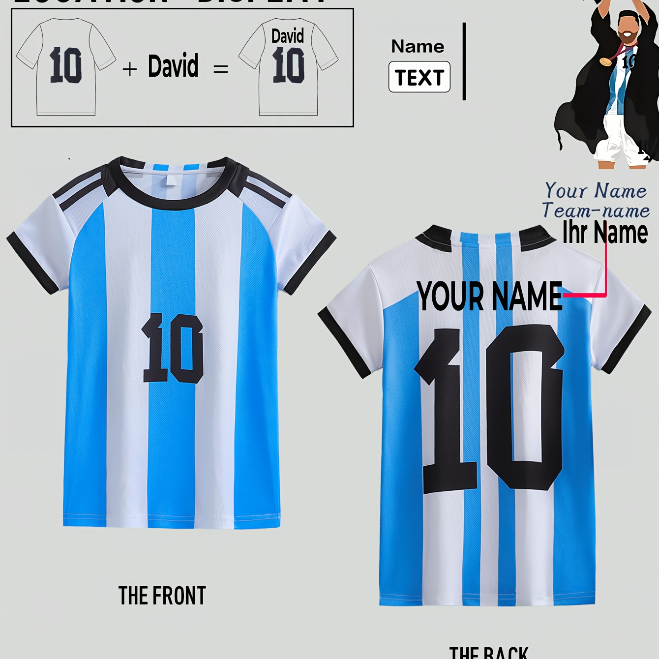Custom Boys' Breathable Football Jersey