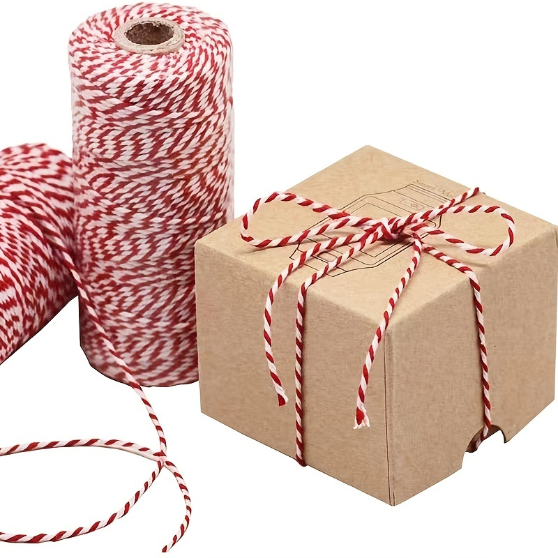 984 Feet Cotton Bakers Twine,Red and White Twine,Christmas String