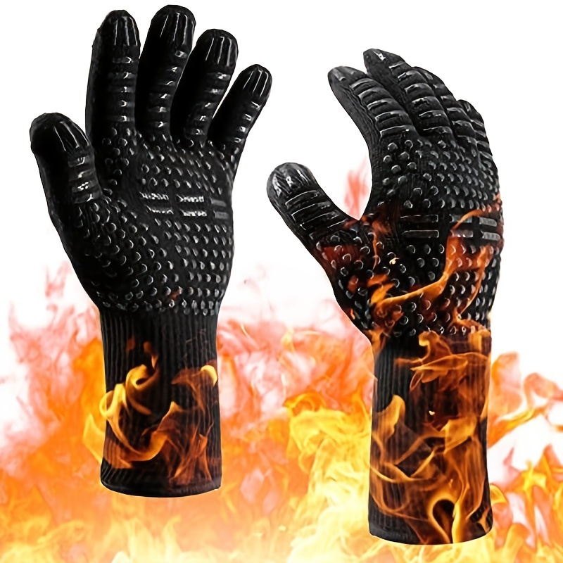 Prensa de parrilla de hierro fundido, guantes ignífugos resistentes al  calor, guantes para hornear tocino, guantes para parrilla de barbacoa