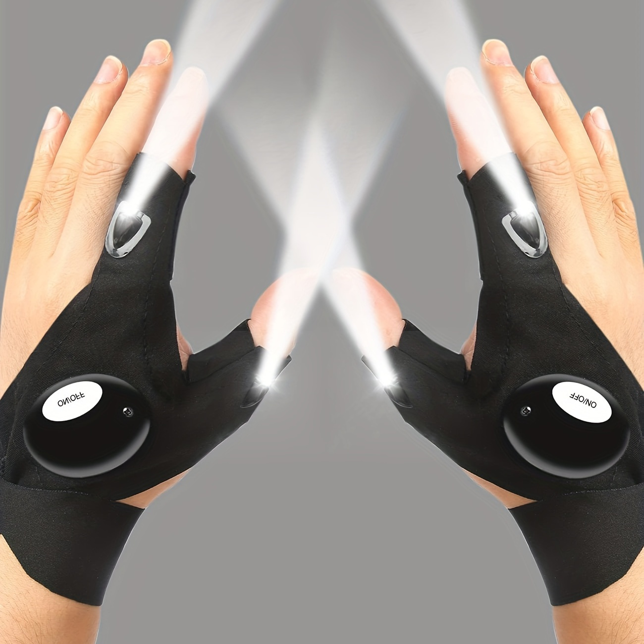 LED Taschenlampe Handschuhe, USB Wiederaufladbare Fingerlose Hands-Free  Taschenlampe Handschuhe, 1 Paar Einzigartige Handschuhe Gadgets zum Angeln