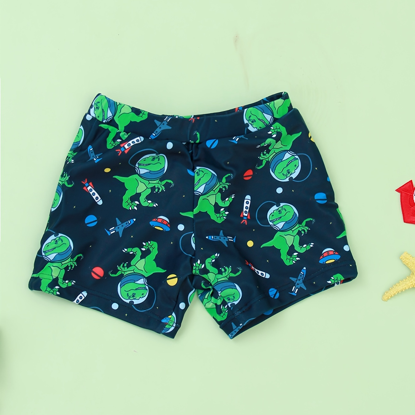 Boys Dinosaur Airplane And Rocket Swimming Trunks Shorts Bottoms ...