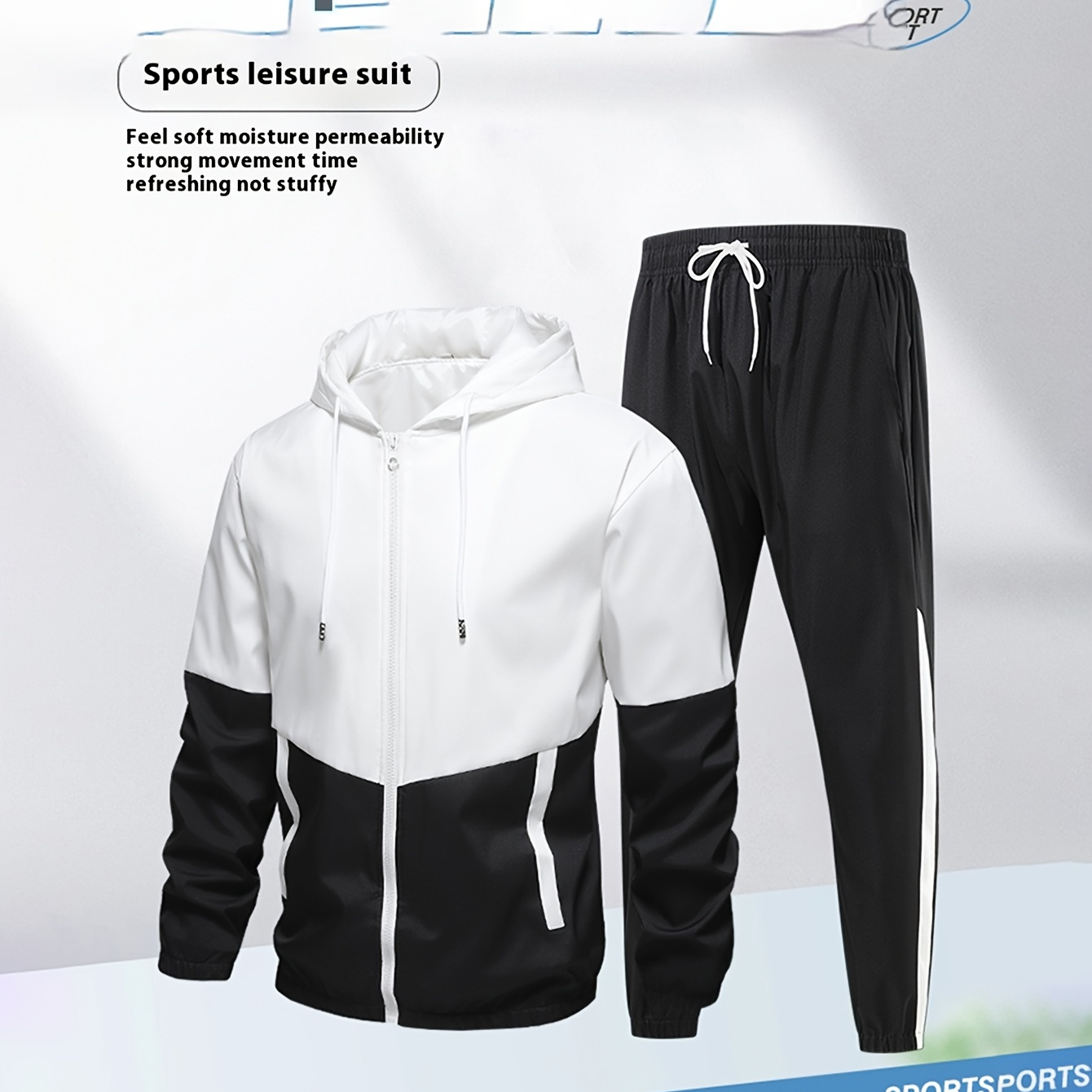 

1 Set Of Sports And Breathable Men' Jacket And Suit Pants Gym Men's Suit Sportswear