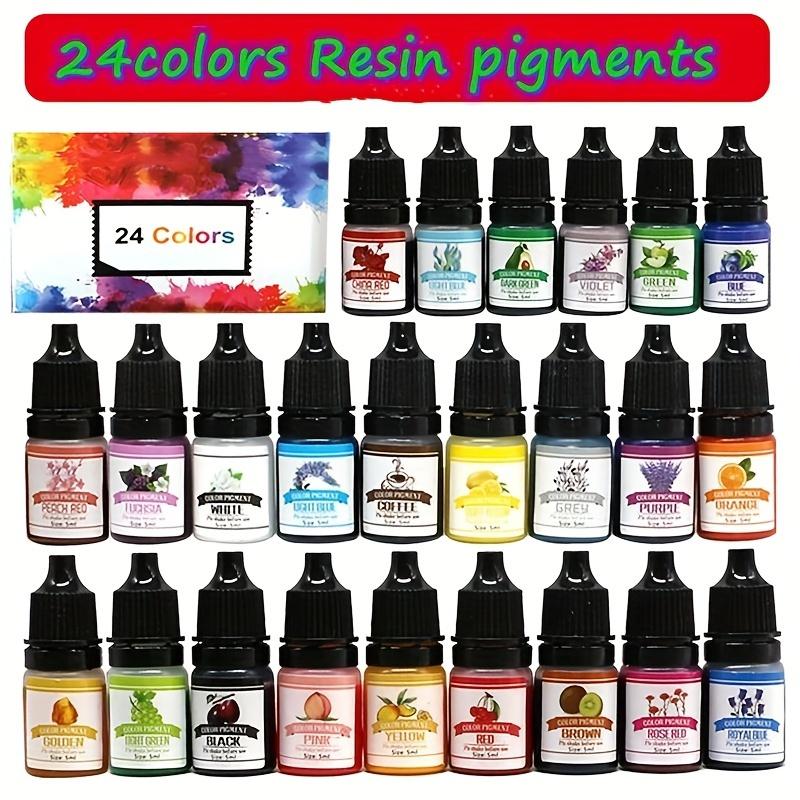 

24 Colors 5ml Resin Pigment Set Art Liquid Colorant Ink Diffuser Diy Uv Epoxy Mold Jewelry Making Crafts Art Set