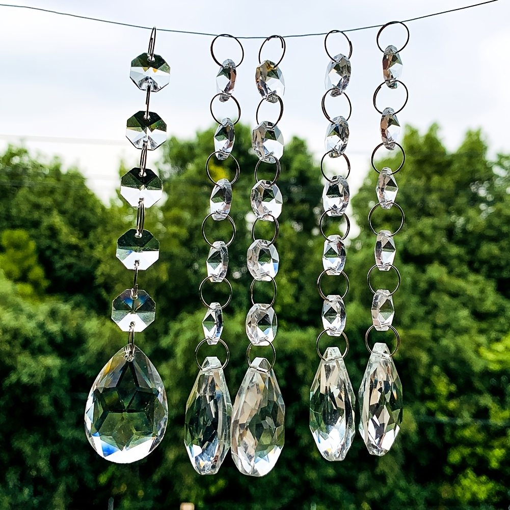  Colgantes de cristal para candelabro de colgantes de lágrimas  con paquete de cuentas colgantes de vidrio por 12 unidades : Arte y  Manualidades
