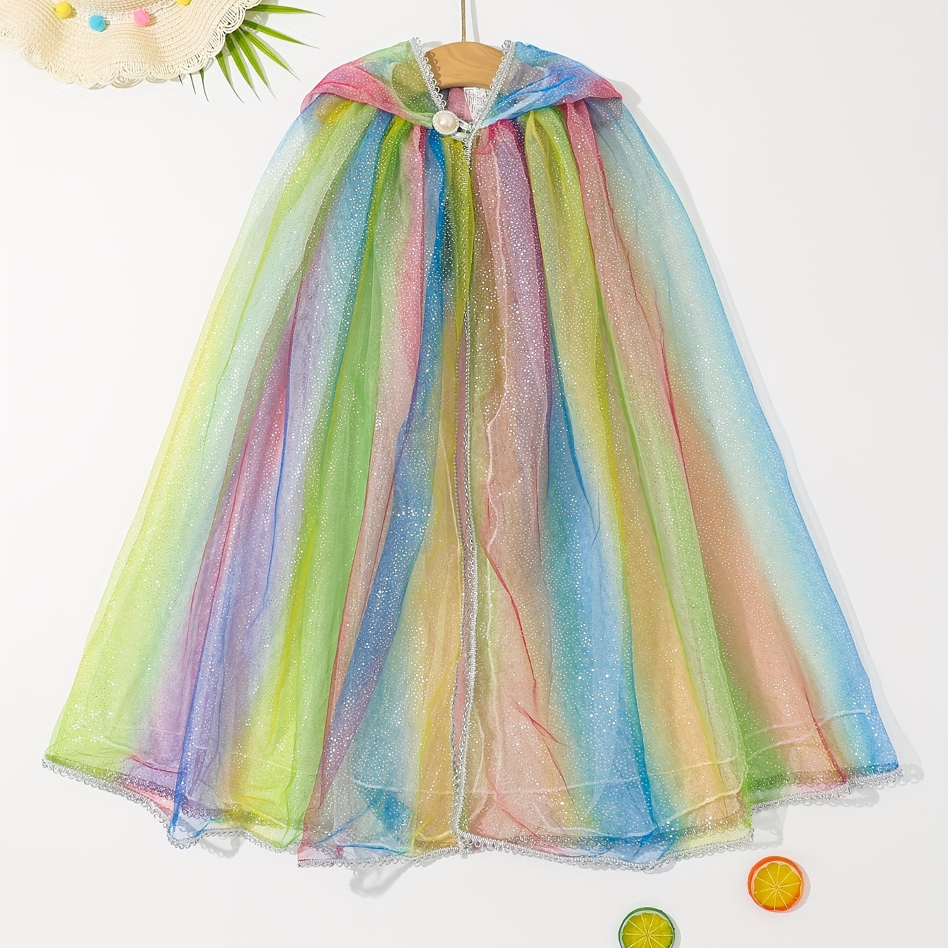 

Girls Dreamy Princess Rainbow Tutu Cloak Kids Clothes Gift For Under 10y Mardi Gras