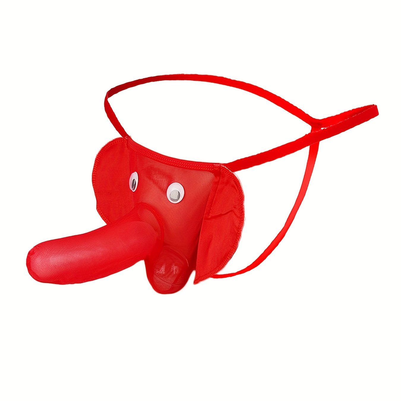 Sexy Mens Red Elephant Thong With Moving Eyes Lingerie Fun Costume  Underwear