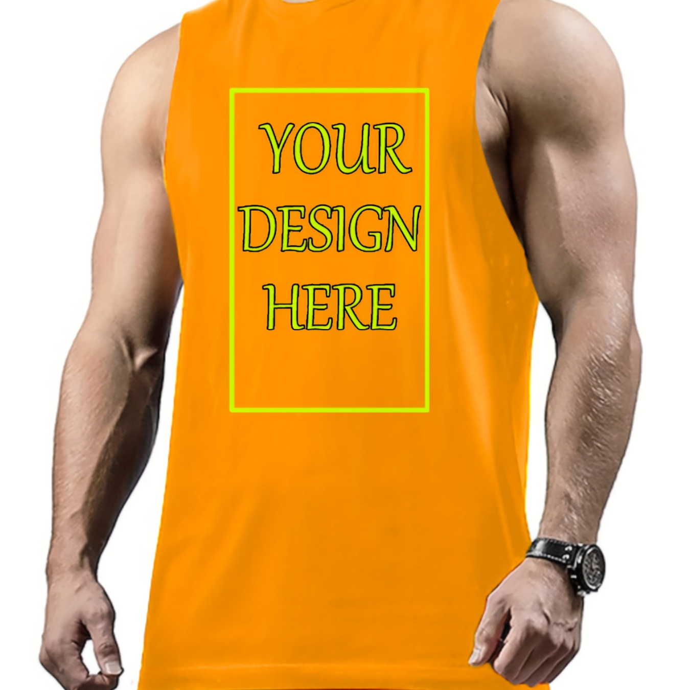 

Customized Pattern Men's Quick Dry Moisture-wicking Breathable Tank Tops Athletic Gym Bodybuilding Sports Sleeveless Shirts For Workout Running Training
