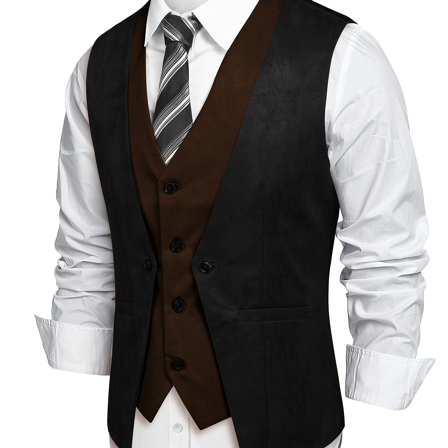 

Men's Suede Vest Dress Vest Waistcoat