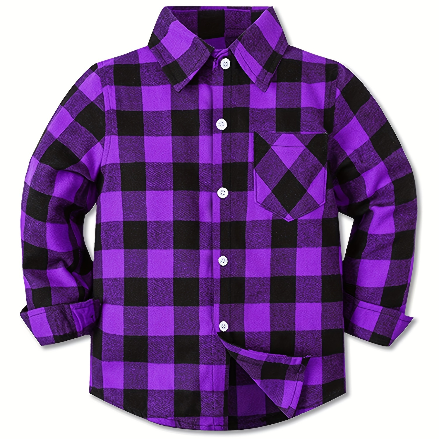 Baby Boys Plaid Shirts Button Down Long Sleeve Blouse Tops Kids Clothes