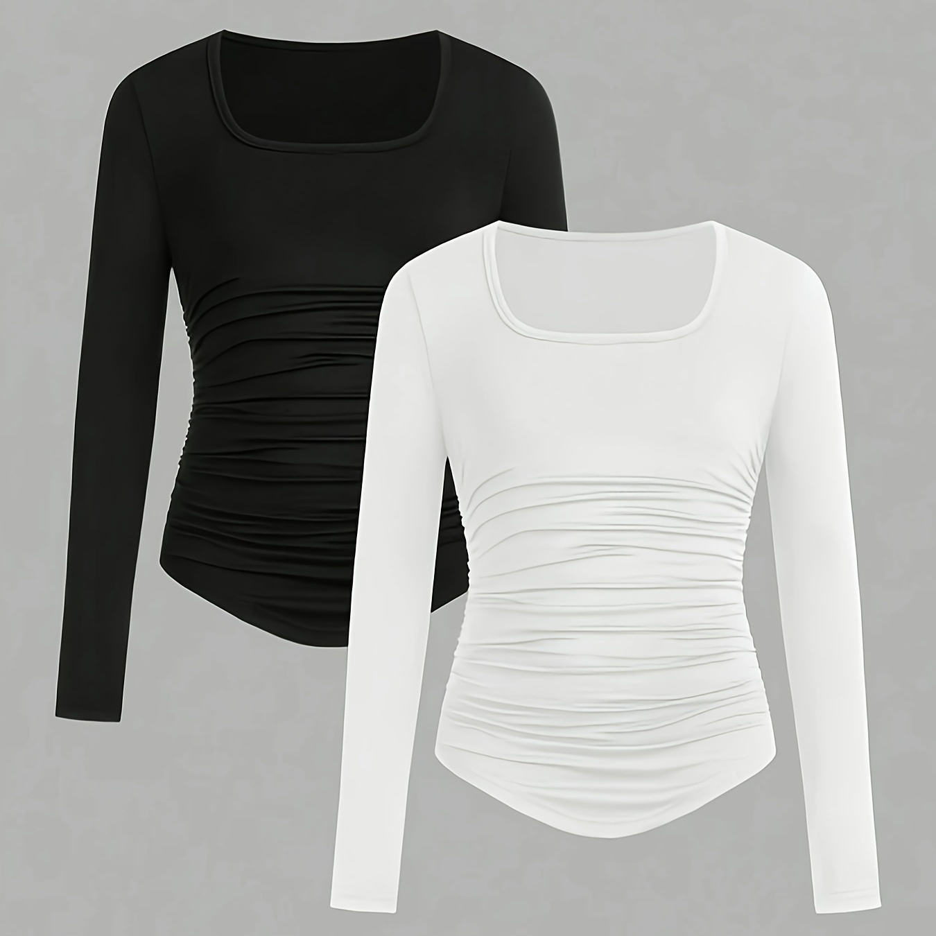 

Girl's Long T-shirts - 2pcs Knit Neckline, , , Fit, For /summer/fall