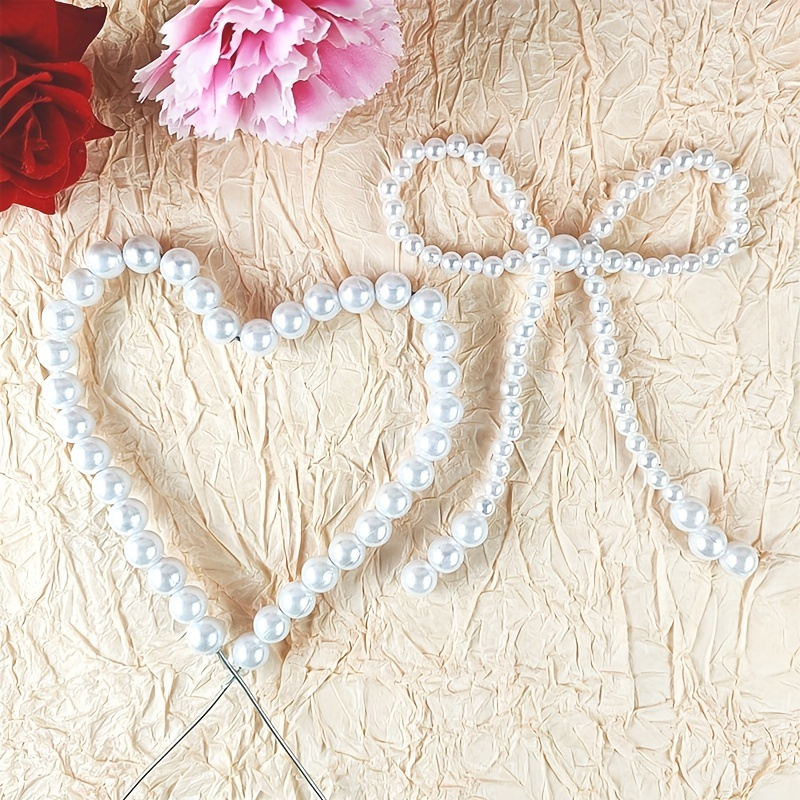 1pc/1set Faux Pearl Cake Topper Opzionale Bow Love Heart - Temu Switzerland