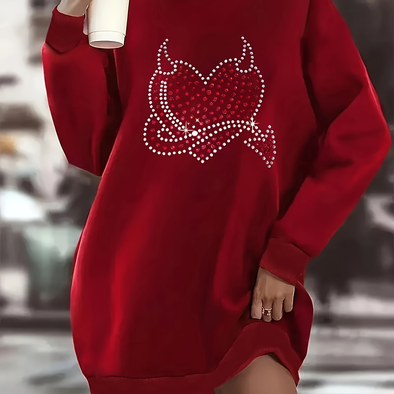 

Plus Size Halloween Sweatshirt - , Long , - For Fall/