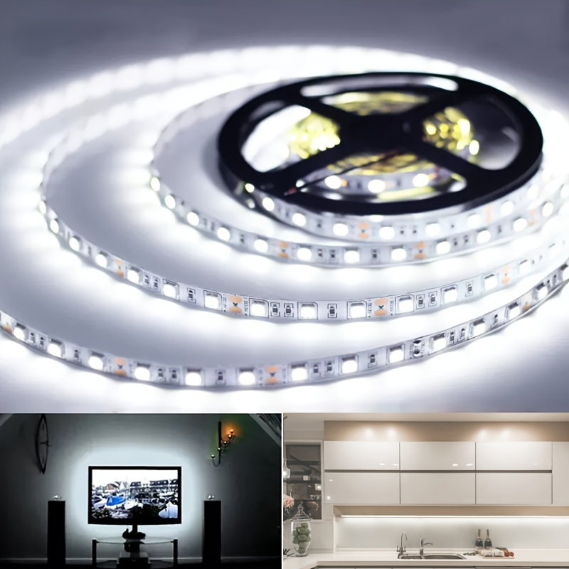 1 Set 9.86FT/16.4FT Strip Light, USB2835 Cold White Flexible Patch Light Strip, DIY Tailoring For Kitchen, Showcase, Living Room, TV Background