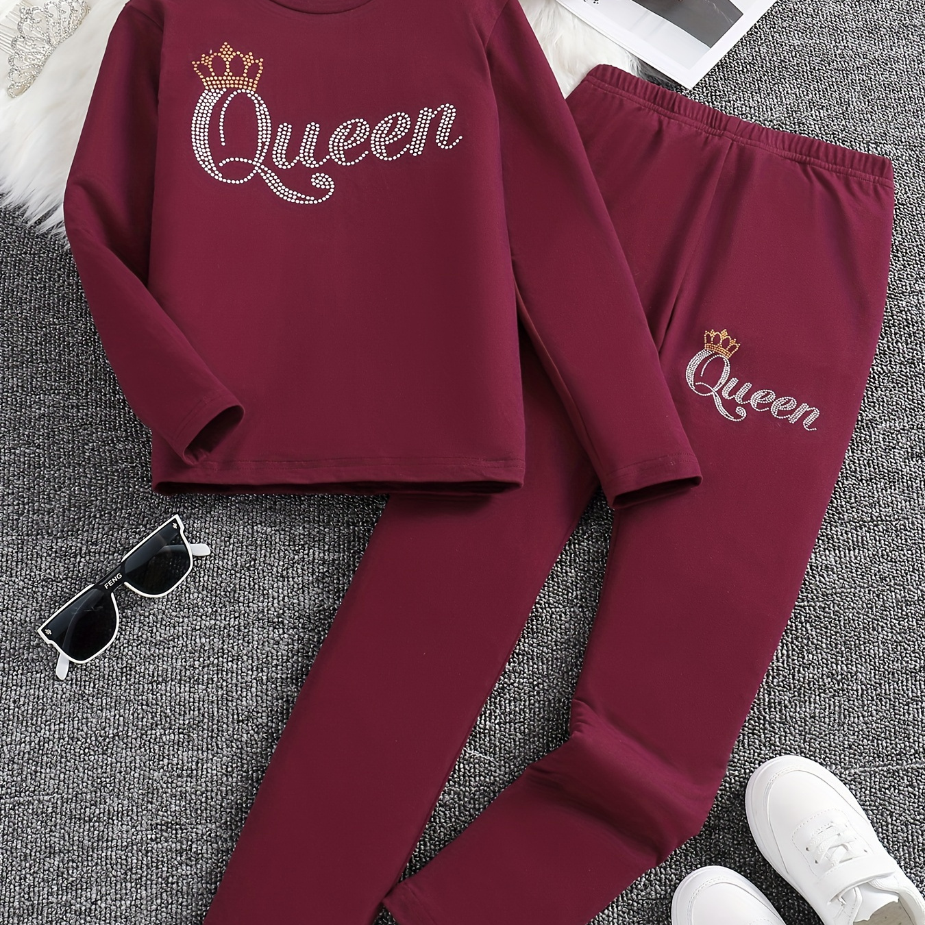 

Teen 2pcs Long Sleeve Top & Trousers Set Two- Outfits For