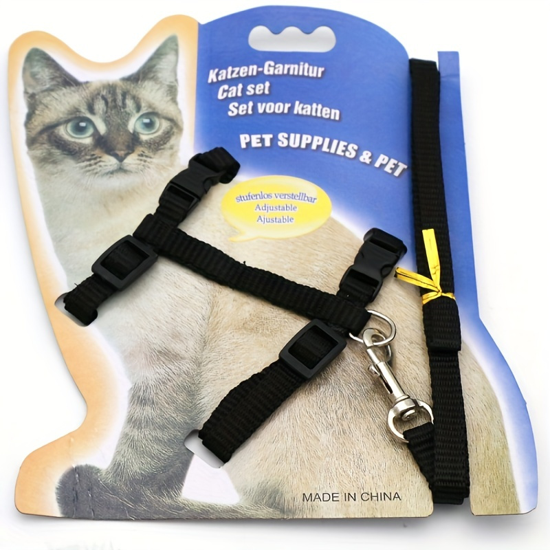 

Adjustable Cat Harness & Leash Set - Keep Your Kitten Safe & Secure For Kittens!