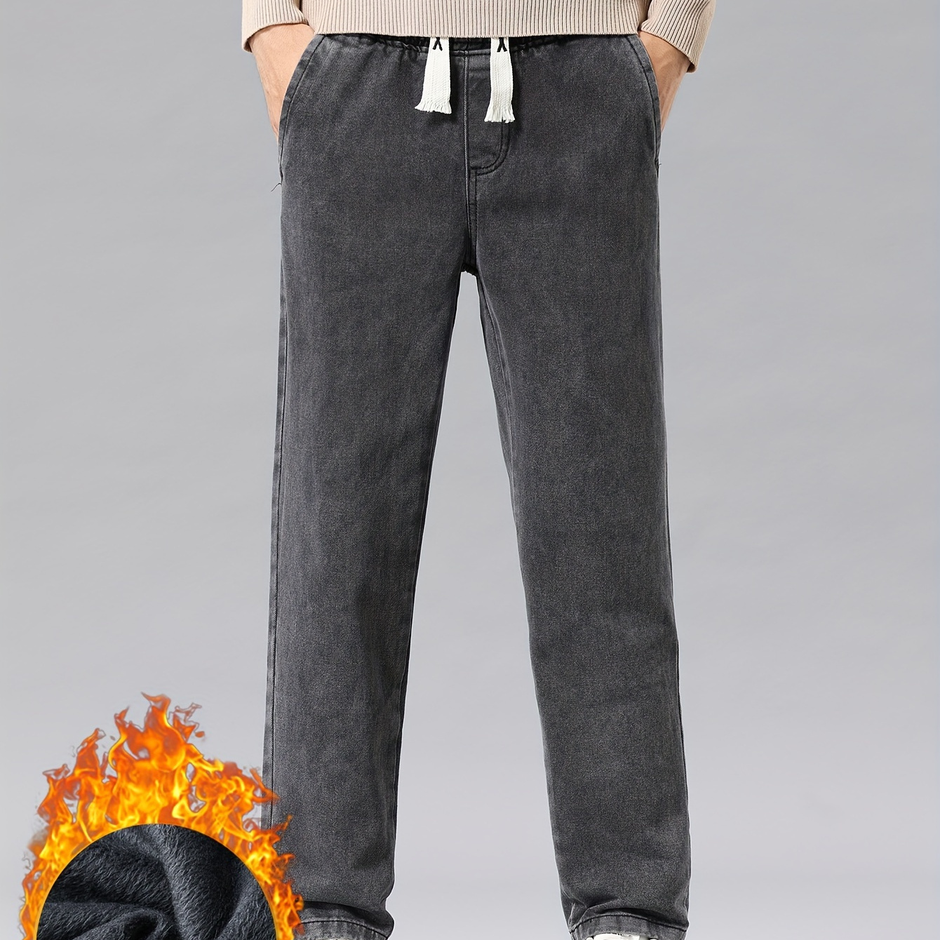 

Fleece-lined Drawstring - , & Straight Leg Pants For Fall/