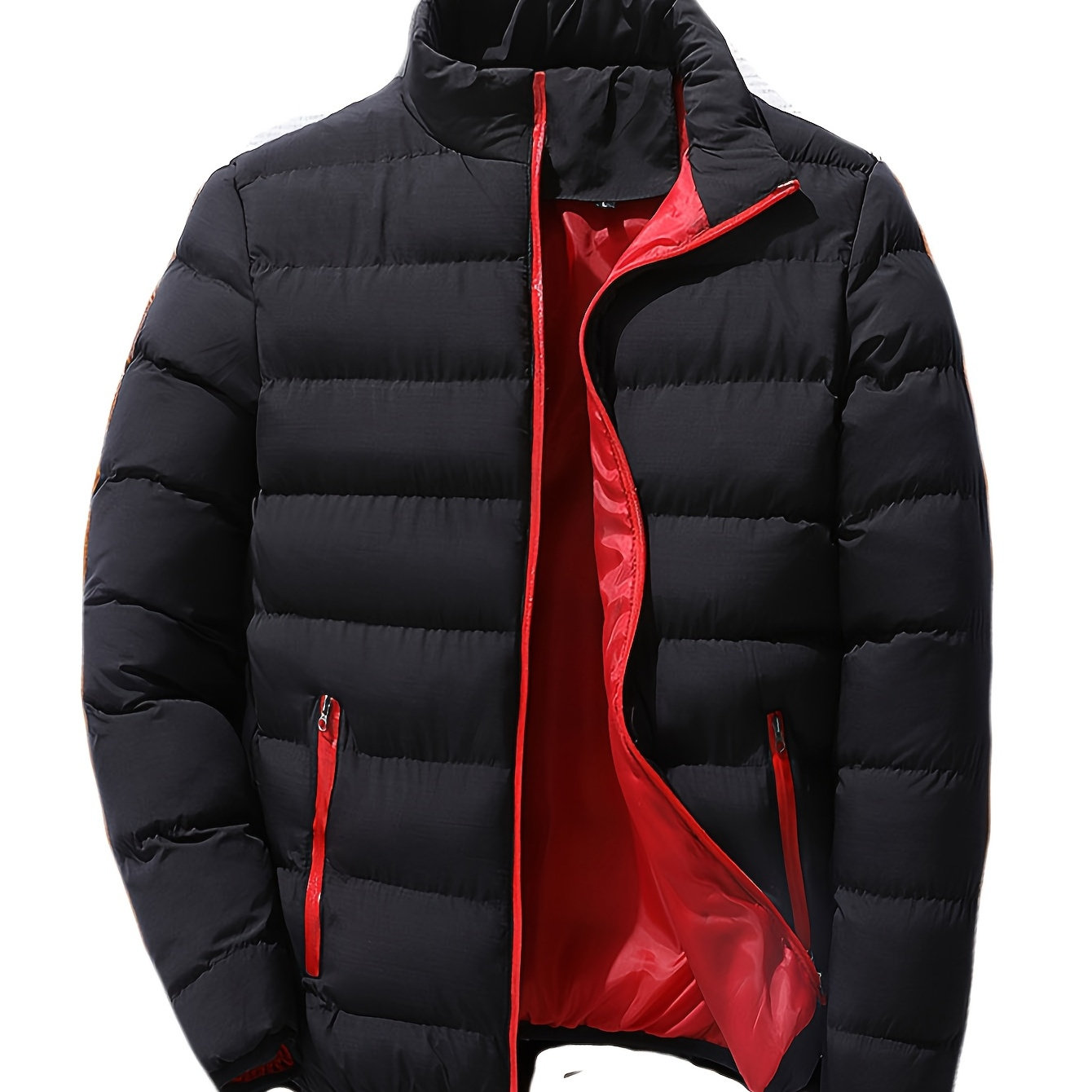 

Men's Slim-fit Winter Ski Jacket - Lightweight, Waterproof With Stand Collar & Pockets