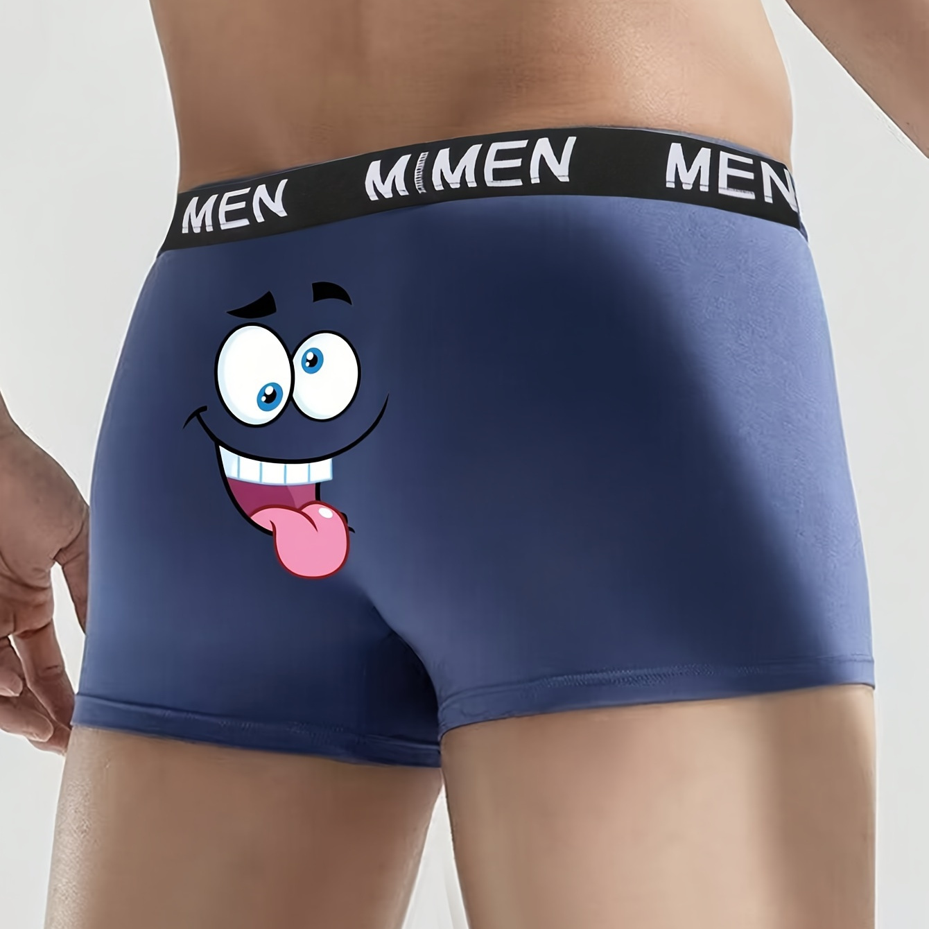 

Men's Cartoon Pattern Boxer Briefs, Stretchy And Comfortable For Wear.