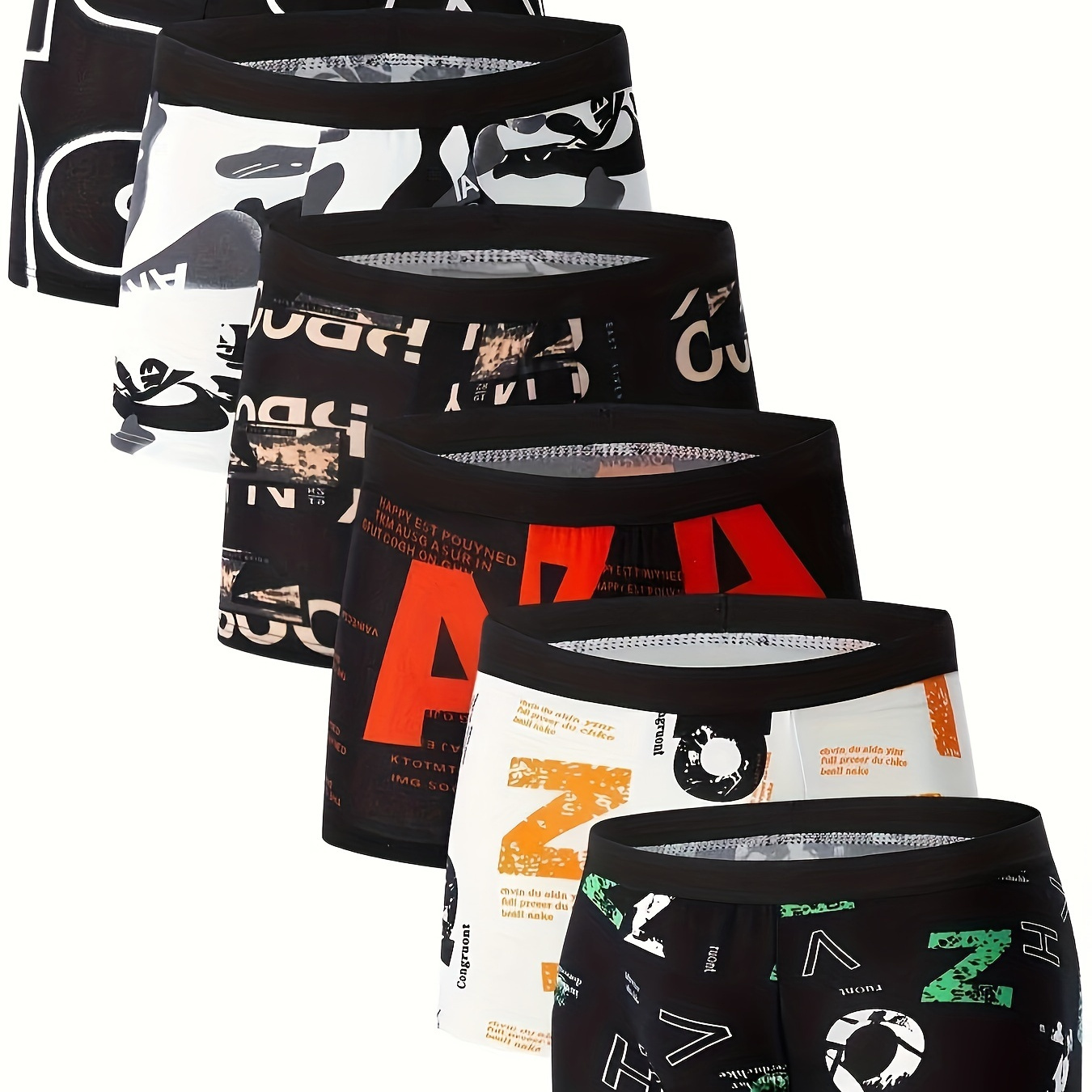 

6 Pcs Letter Briefs - & - Drying Underwear Set